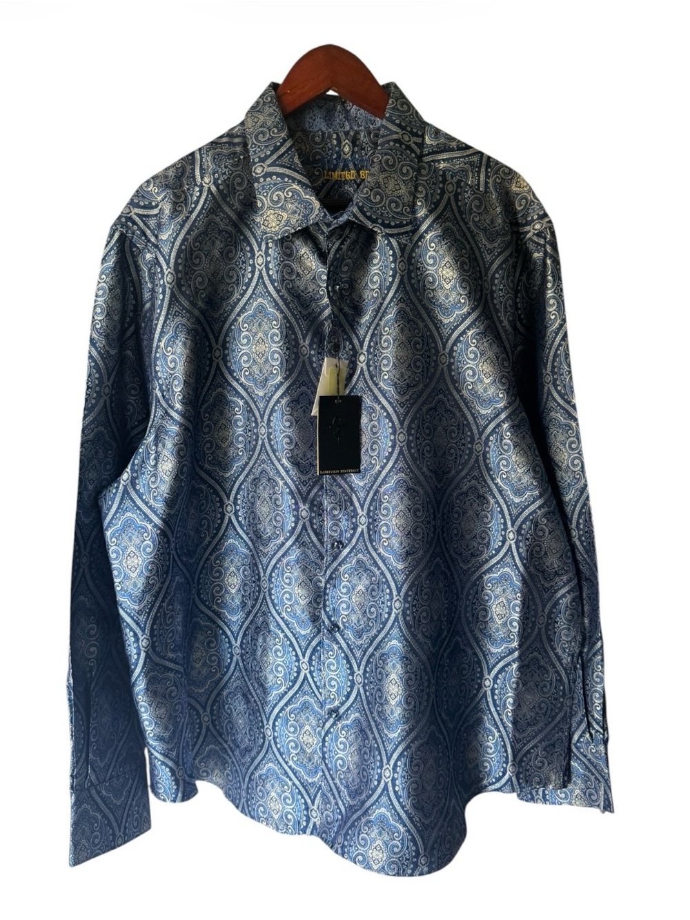Robert Graham limited edition Blue Paisley Button-Down Shirt NWT